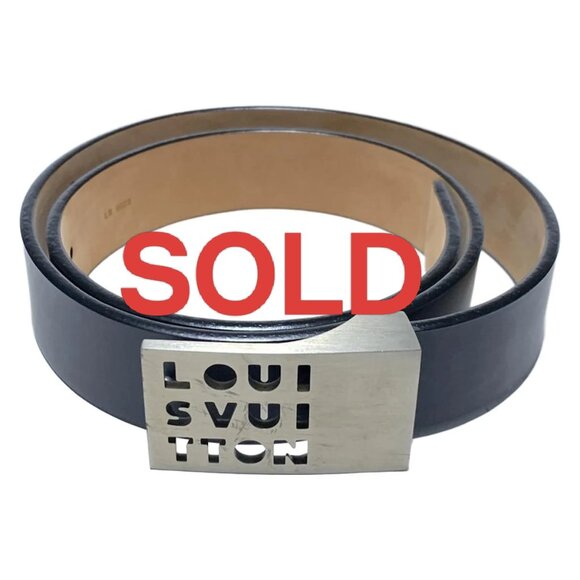Louis Vuitton Accessories - LOUIS VUITTON Ceinture Monogram Glace - Belt Hardware Leather 196-061525